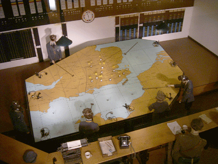 Mockup of Battle of Britain-era RAF Plotting Table
